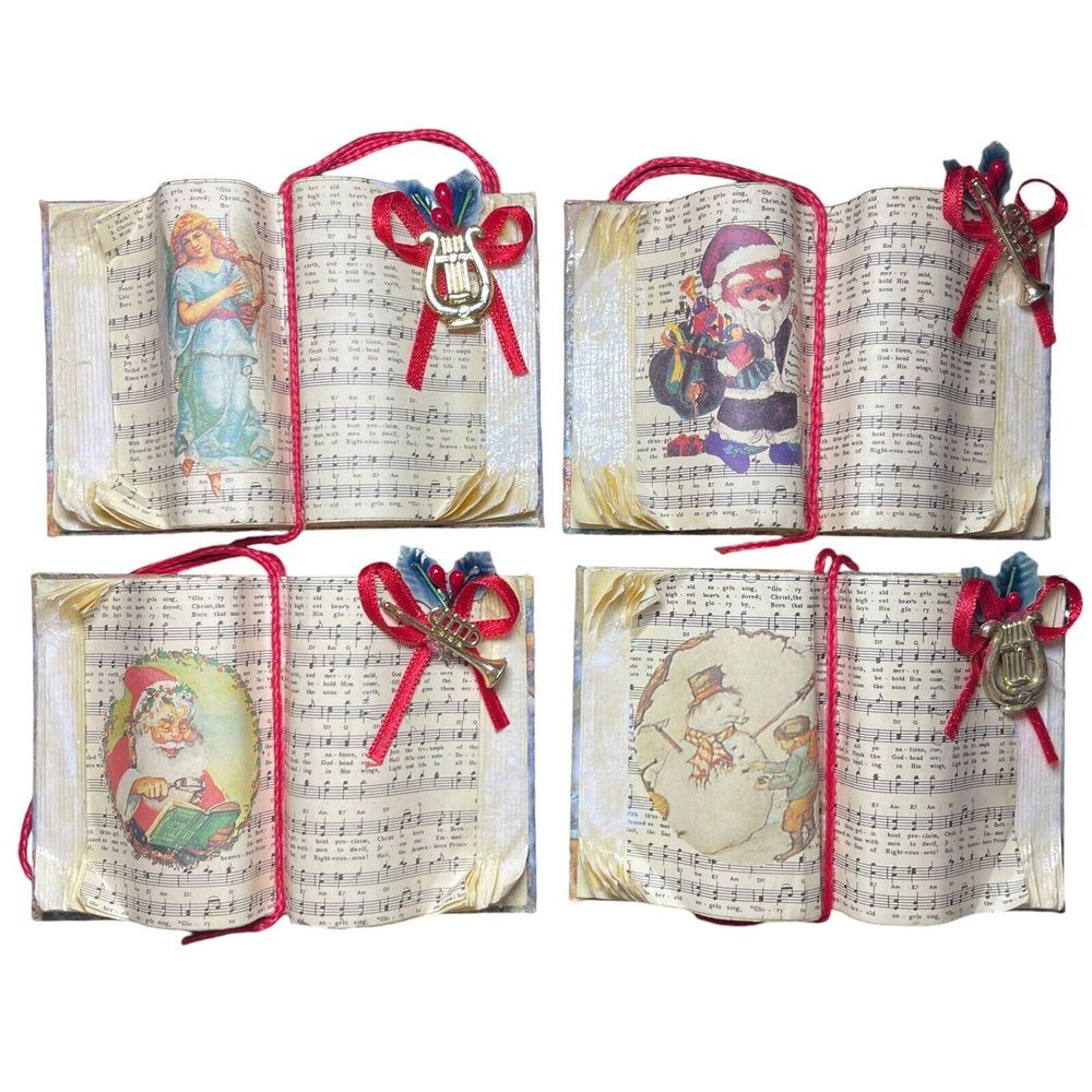 Vintage Christmas Music Book Hark‎ The Herald Victorian Lot of 4